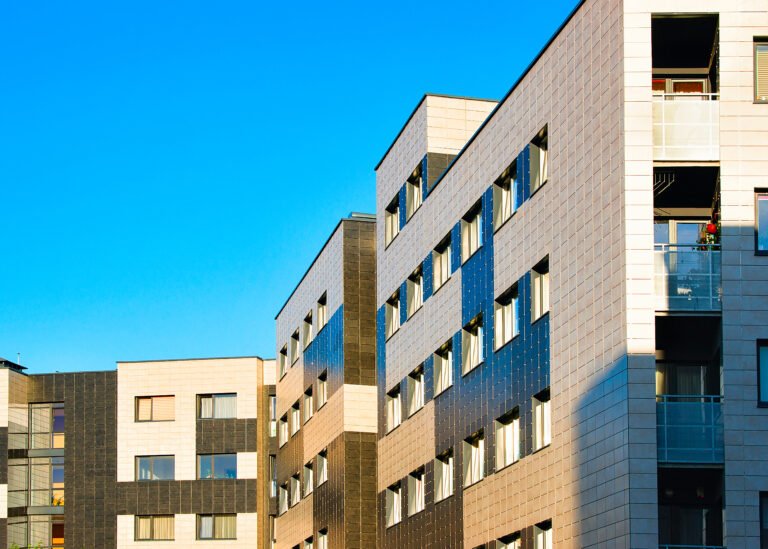 windows modern apartment residential buildings