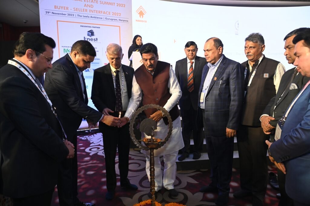 Power Minster Government of Haryana Mr Ranjit Singh at NAREDCO Haryana Real Estate Summit with Mr. Parveen Jain Chairman NAREDCO