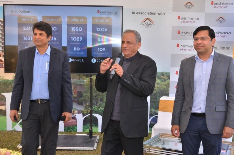 L R Mr Tushar Padalkar AVP Ashiana Housing Ltd Mr Sanjeev Rawat VP Ashiana Housing Ltd Mr Ajeet Sangwan Senior Manager Sales Ashiana Housing Ltd
