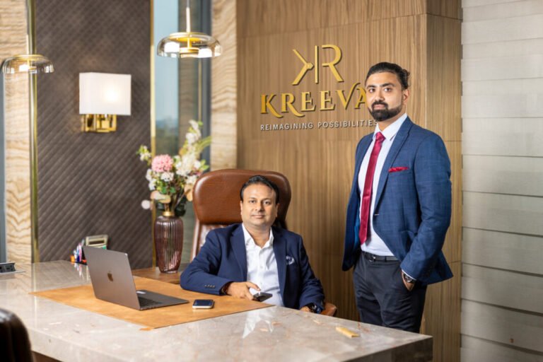 Dr Gautam Kanodia Co founder Kanodia Group Mr. Mayank Jain as CEO of KREEVA scaled 1