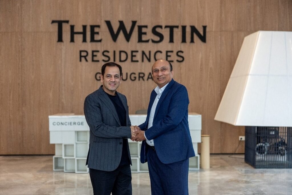 Left to right Founder Whiteland Corporation Mr Navdeep Sardana and CEO and CFO Jindal Stainless Mr Tarun Khulbe at Westin Residences Gurugram site
