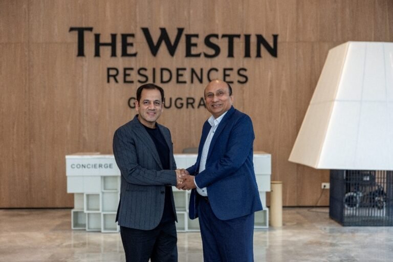 Left to right Founder Whiteland Corporation Mr Navdeep Sardana and CEO and CFO Jindal Stainless Mr Tarun Khulbe at Westin Residences Gurugram site
