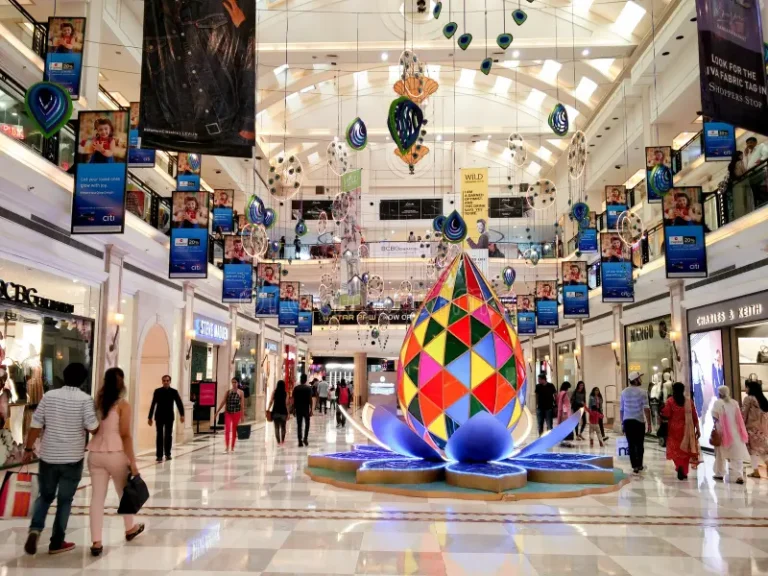 diwali decorations ambience mall delhi india th oct festival shopping shopping season sees huge number people 78855500