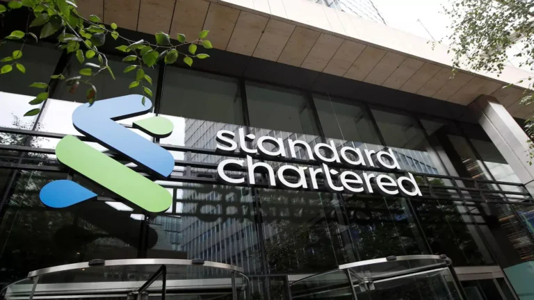 file photo the standard chartered bank logo is seen at their headquarters in london