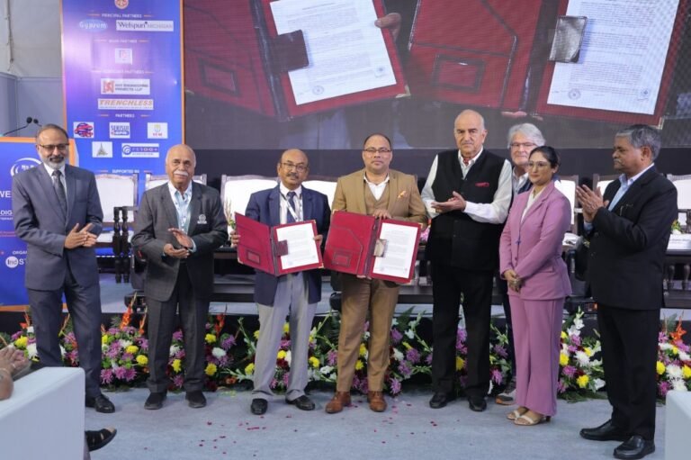 MoU signing ceremony between MSU and CIDC at The No Dig India Show 2025 1