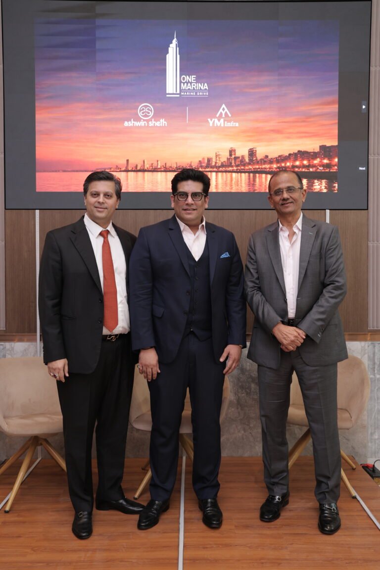 L to R Mr. Aatif Mohamed Yakub Managing Director YM Infra Group Mr. Suhail Mohamed Yakub Chairman YM Infra Group Mr. Ashwin N Sheth Chairman and Managing Director of Ashwin Sheth GroupJPG