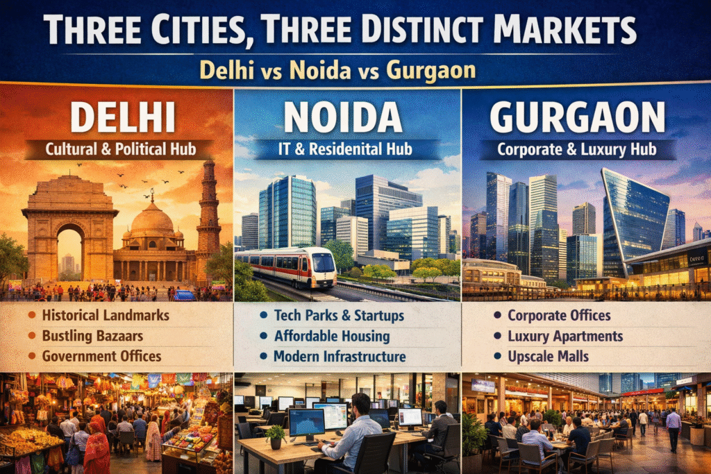 Delhi vs Noida vs Gurgaon: Where Should You Invest in 2026?
