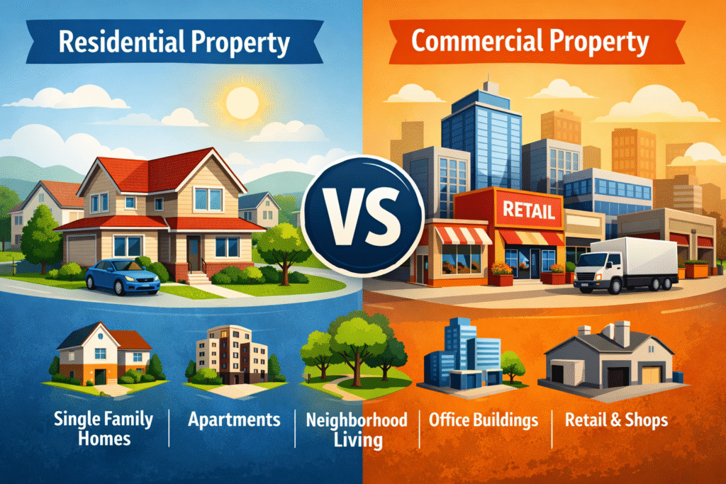 Residential vs Commercial Property