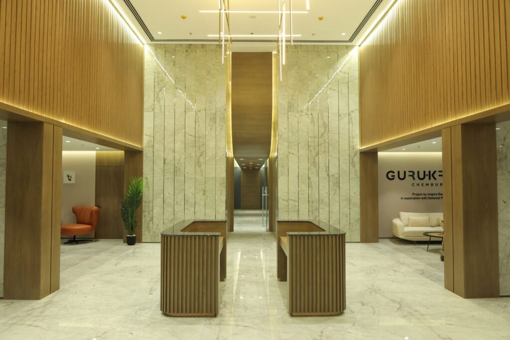 Inspira Realty Completes Its First Project ‘Gurukripa in Record Time Receives Occupancy Certificate 6 Months Before RERA Committed Date Double Height Lobby 1