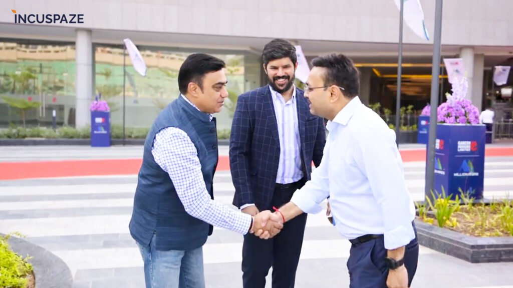 Sanjay Chatrath Co founder Managing Partner of Incuspaze With Shekharbhai G Patel MD CEO of Ganesh Housing