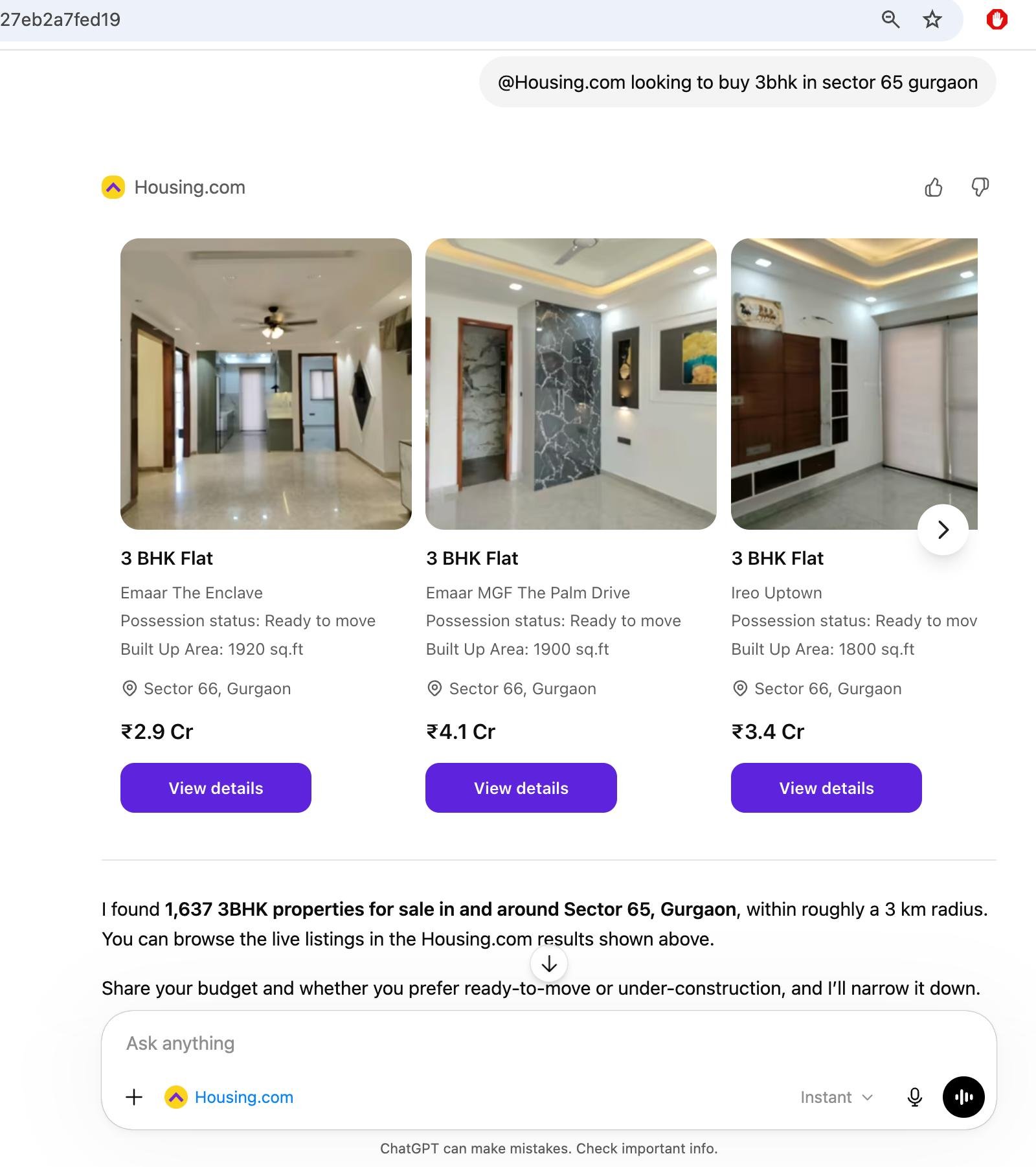 Housing.com launches new feature on Chatgpt