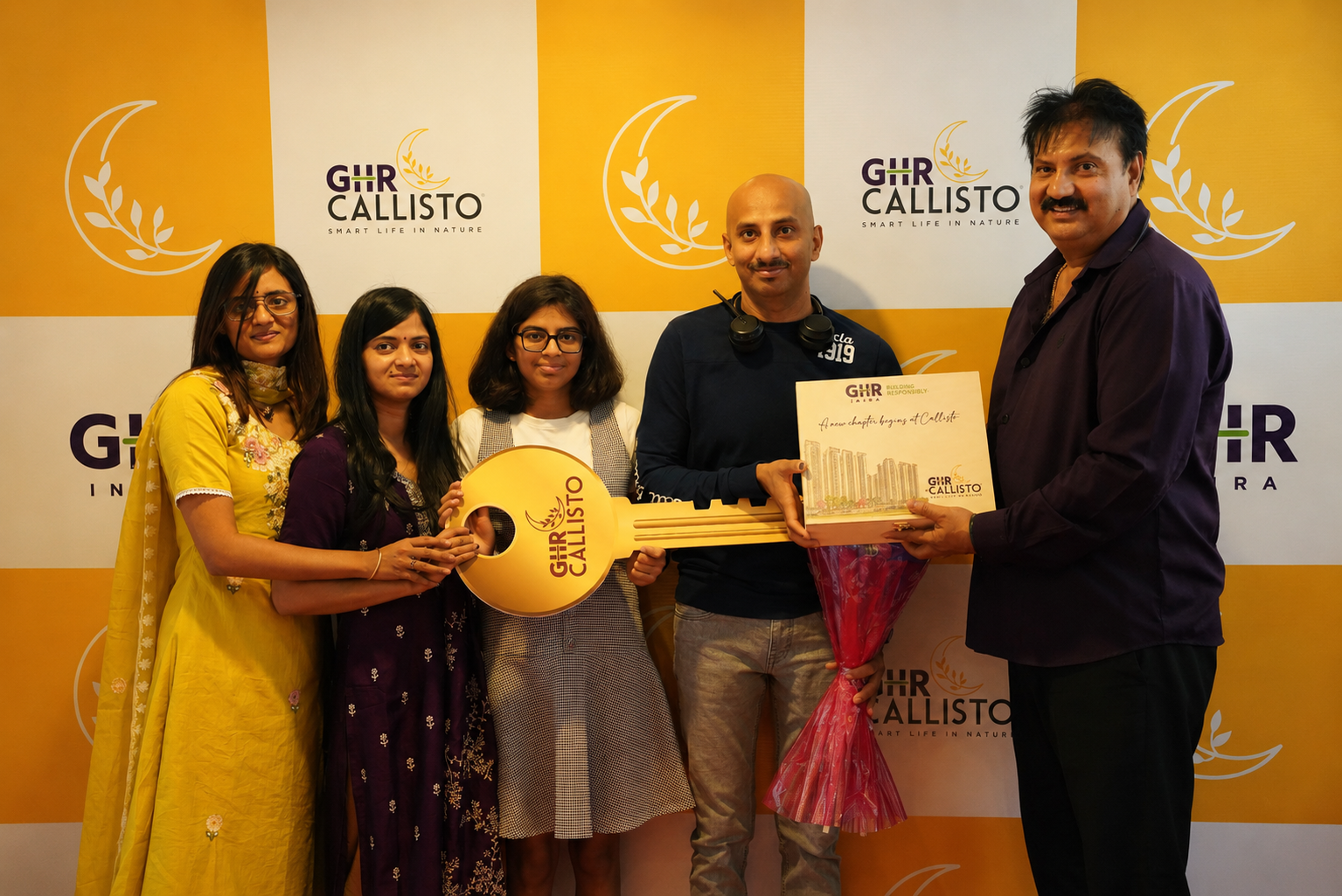 Mr. Shyam Sunder Reddy Designated Partner GHR Infra handing over the Callisto Flat to their customer