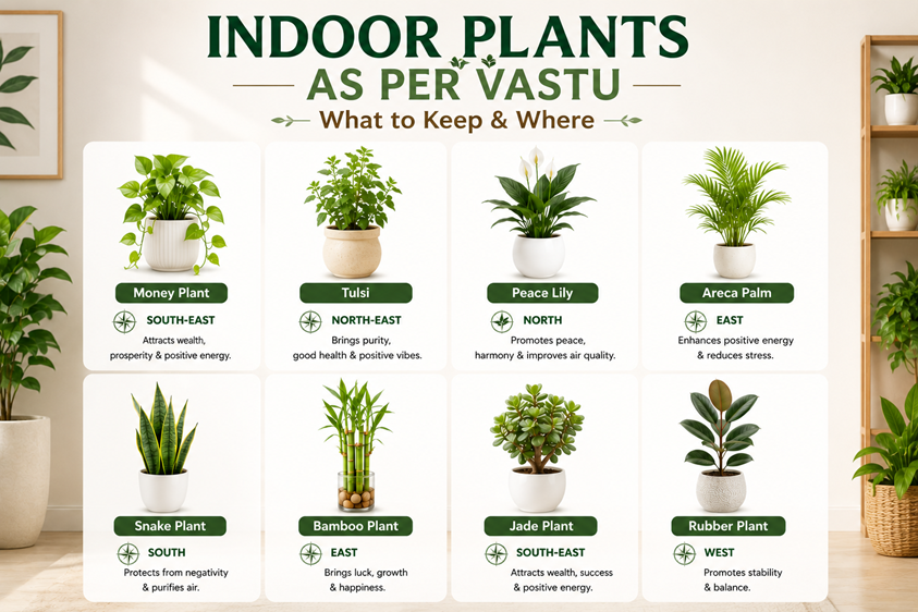 Indoor Plants as per Vastu: What to Keep & Where
