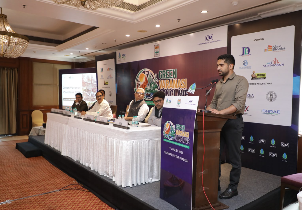 Varanasi Charts a Green Future as CII and IGBC Host Inaugural Green Varanasi Conclave 2026 2 Varanasi, August 9, 2026: Reaffirming the commitment to integrate sustainability with heritage conservation and urban development, the Confederation of Indian Industry (CII) and the Indian Green Building Council (IGBC) organized the first edition of the Green Varanasi Conclave 2026 in Varanasi. Held under the theme "Green Varanasi: Preserving Heritage, Building a Sustainable Future," the event convened senior government officials, policymakers, urban planners, developers, architects, industry executives, academia, and sustainability experts to deliberate on strategies to accelerate green buildings, climate resilience, water conservation, and clean energy while safeguarding the city's cultural legacy.