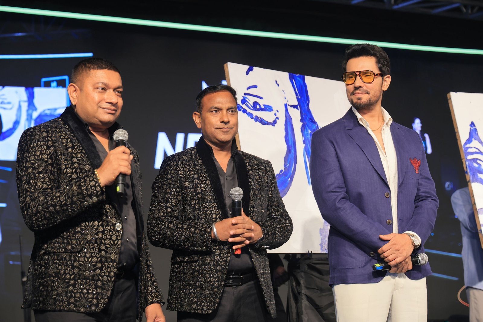 L to R Mr Ashok Nehlia Mr Om Prakash Nehlia Randeep Hooda