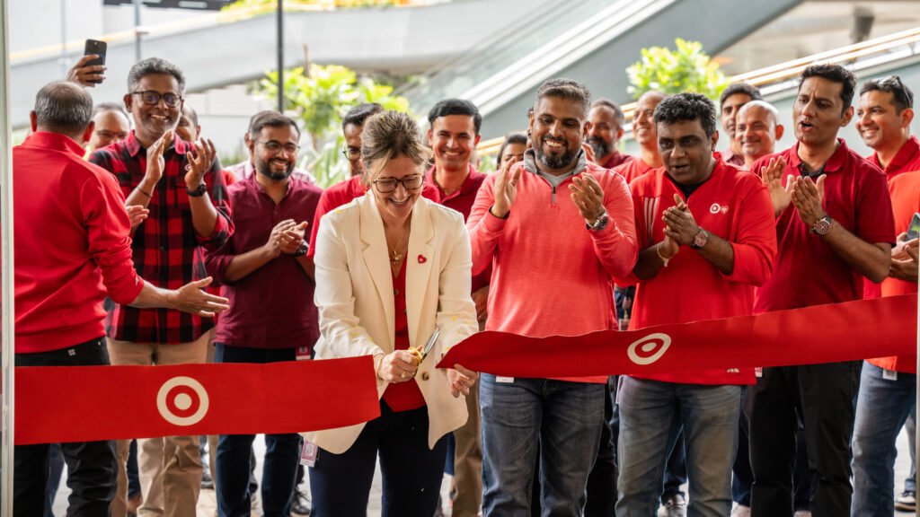 Andrea Zimmerman SVP President Target in India at the ribbon cutting for Target in Indias new office