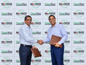L – R Jayakumar Krishnaswamy Managing Director Nuvoco Vistas Corp. Ltd. and Kuldeep Jain Founder and Managing Director CleanMax