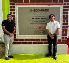 The Stone Laying Ceremony of the Sanand Eco Park at GIDC Sanand by Mr. Sunil Khanduja Chairman Ingersoll Rand India Limited. and Mr. Vicente Reynal Chairman President CEO of Ingersoll Rand
